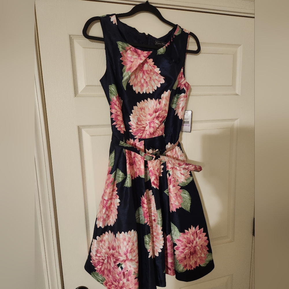 Jessica Howard floral belted dress Size 6